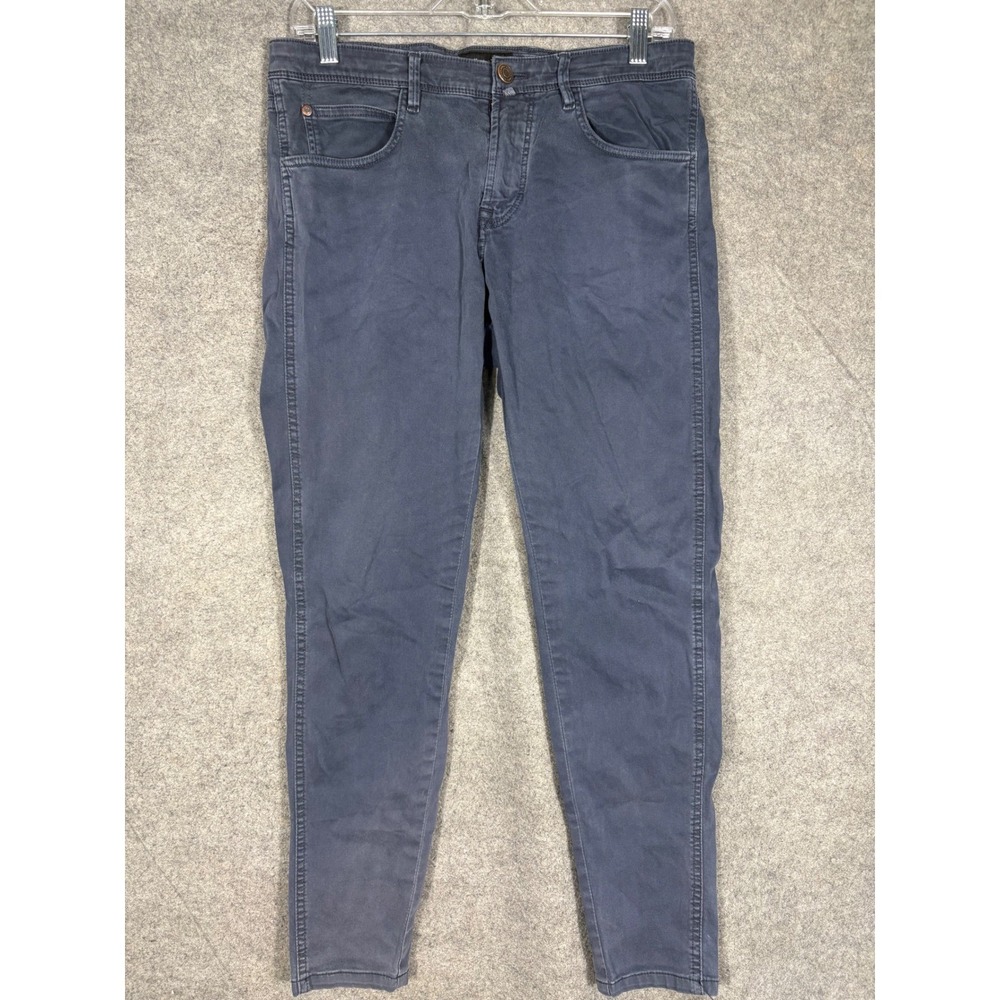 Massimo Dutti Mens Slim Fit Chinos Navy Blue Pants Size 31 0056/066/401